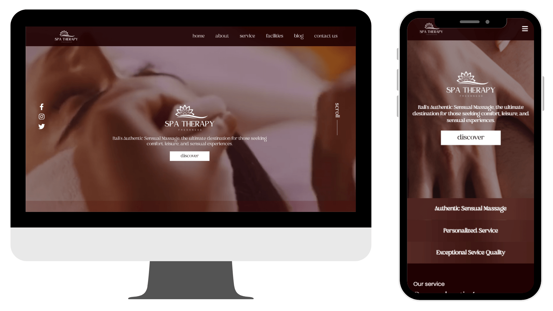 Website Massage & Spa v.1.0